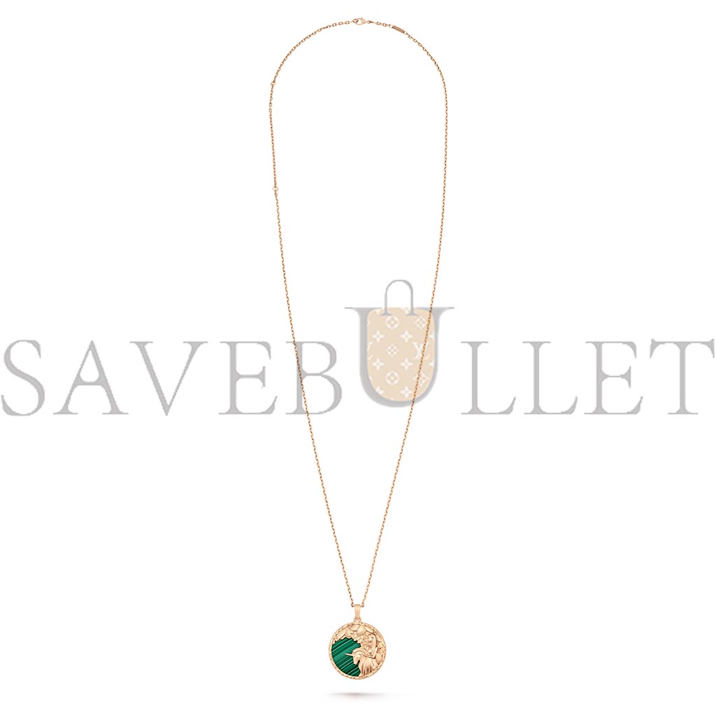 VAN CLEEF ARPELS ZODIAQUE LONG NECKLACE VIRGINIS (VIRGO) - ROSE GOLD, MALACHITE  VCARP9RB00